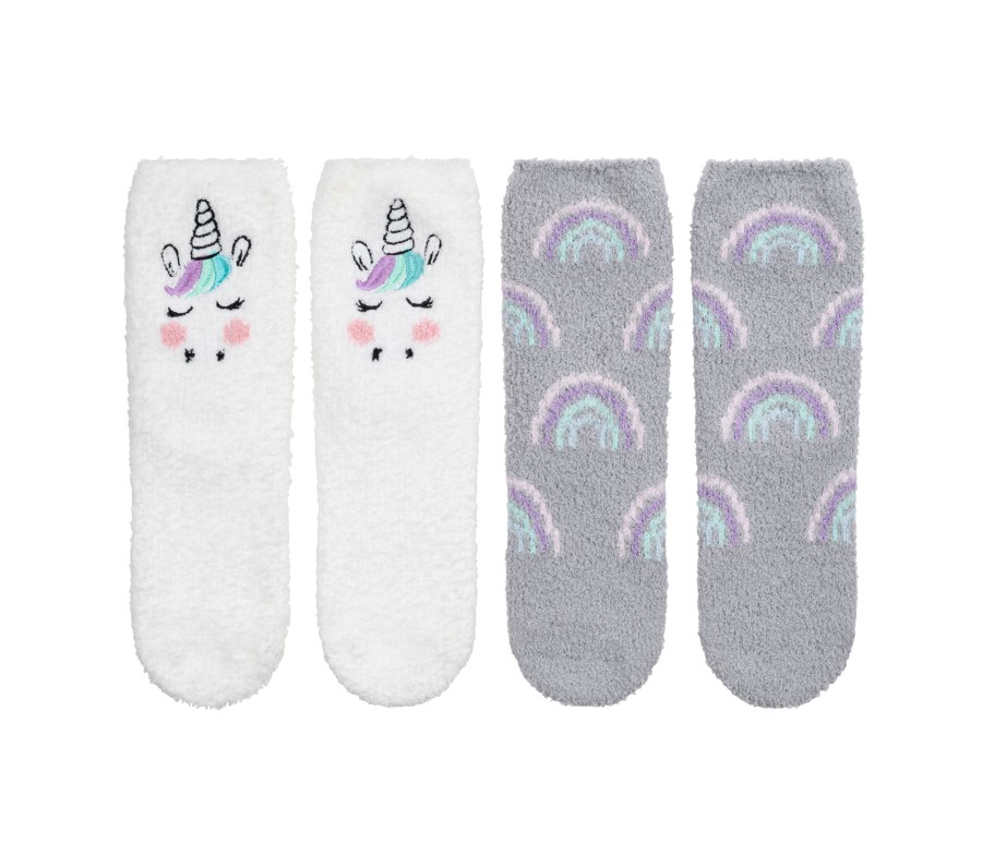 Femme SKECHERS Chaussettes | Unicorn Cozy Crew Socks - 2 Pack